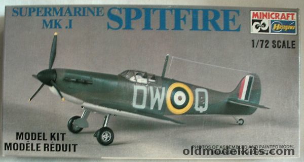 Hasegawa 1/72 Supermarine Spitfire Mk.1 Early or Late Mk.1, 1099 plastic model kit